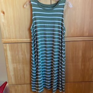 Time and tru green stripped dress